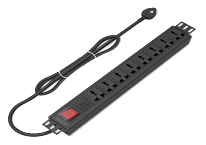 雷迪司 8位万用带总控开关PDU 10A插头